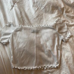 Pretty Little Thing Lettuce Edge Crop Top